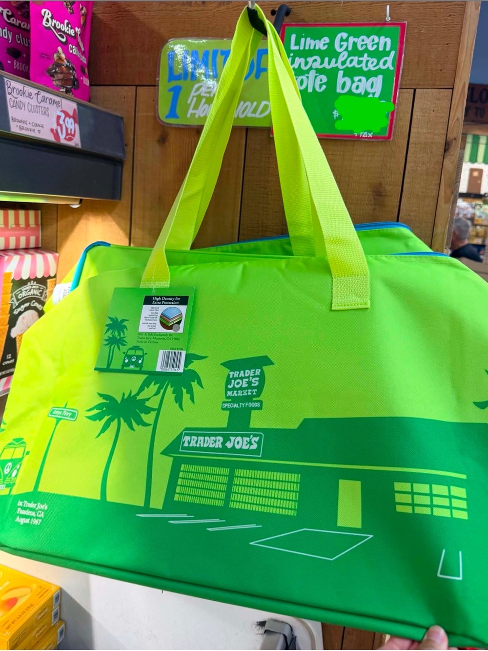Trader Joe's Lime Green Insulated Tote